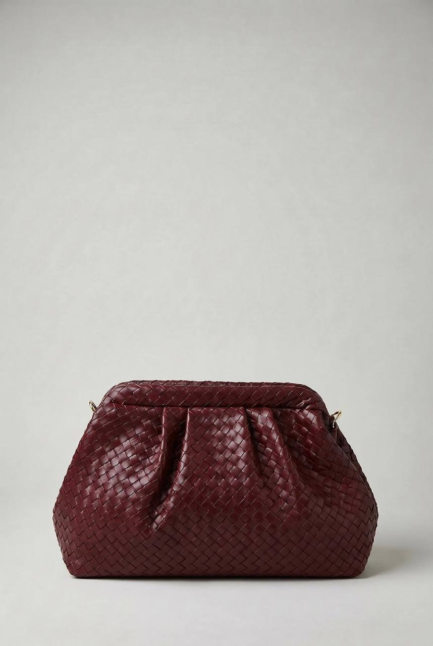 Bordeaux Woven Pouch Bag