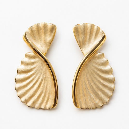 Aurelia Sculpted Fan Earrings