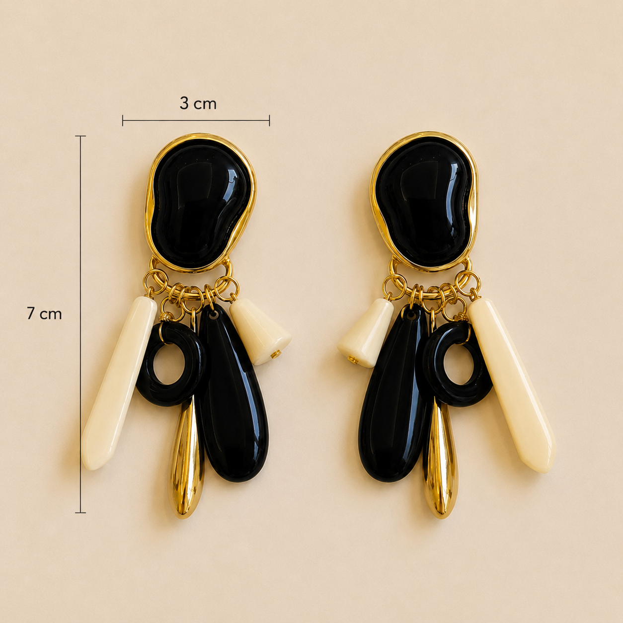 Noir Charm Statement Earrings