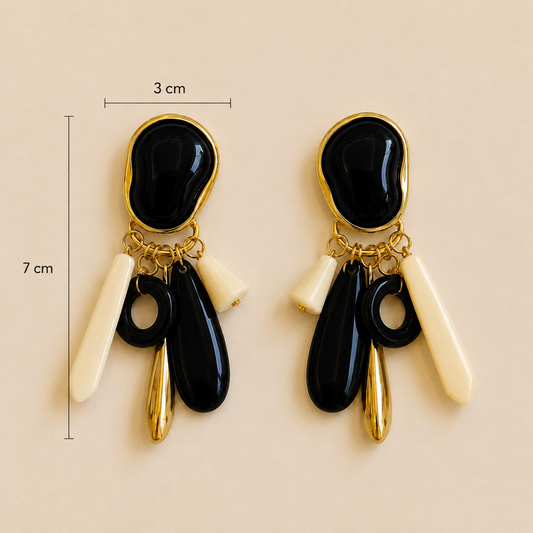 Noir Charm Statement Earrings