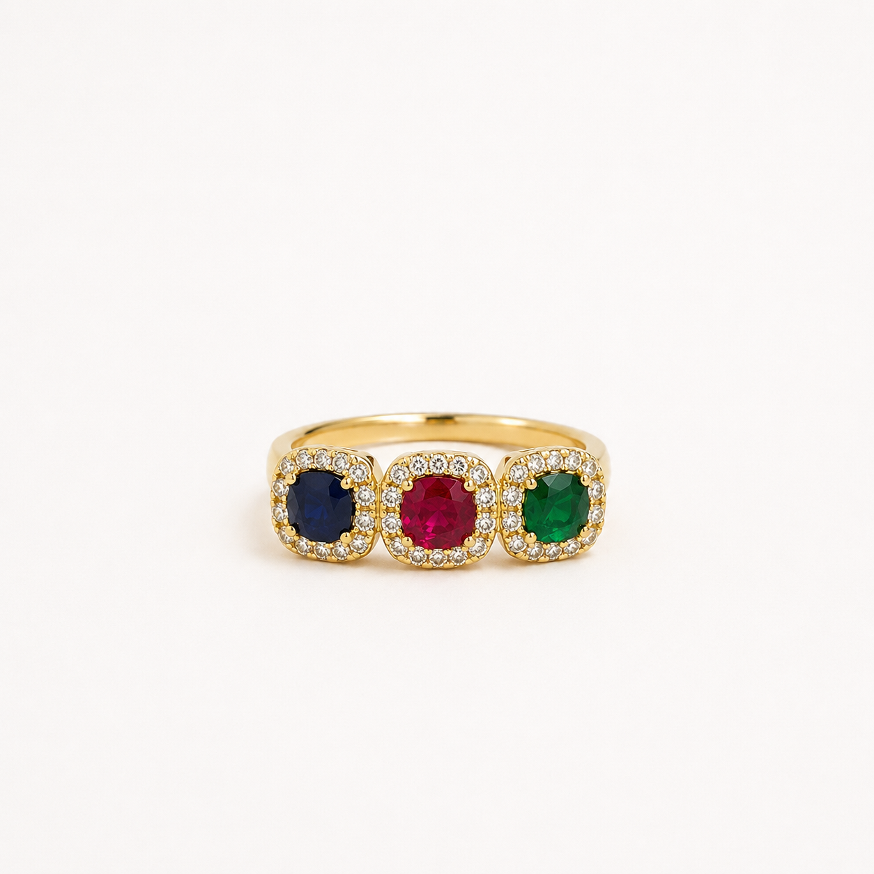 Trio Royale Adjustable Crystal Ring