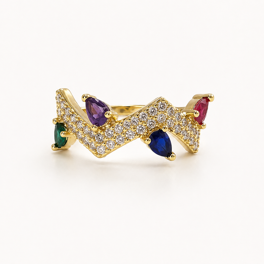 Galaxy Luxe Chevron Ring
