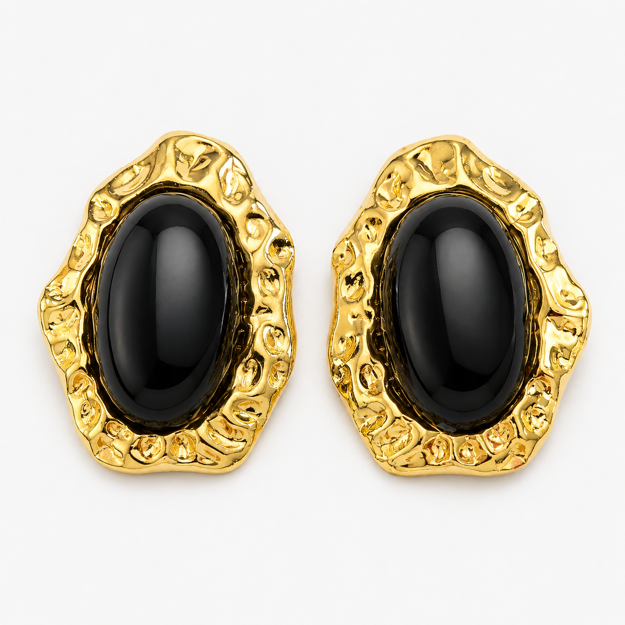 Noir Sculpted Statement Earrings