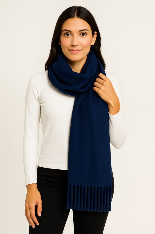 Navy Blue Cozy Winter Scarf