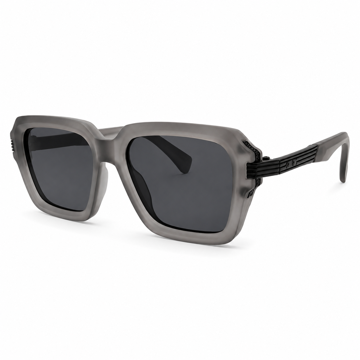 Matte Smoke Grey Oversized Square Sunglasses