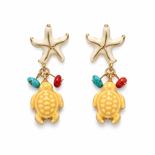 Ocean Charm Turtle Earrings