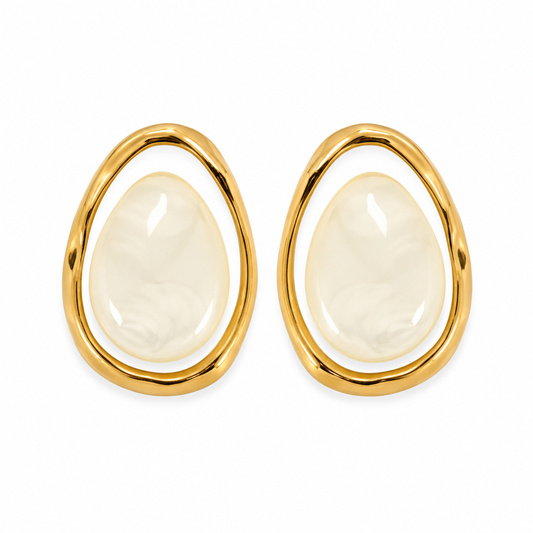 Ivory Orbit Statement Earrings