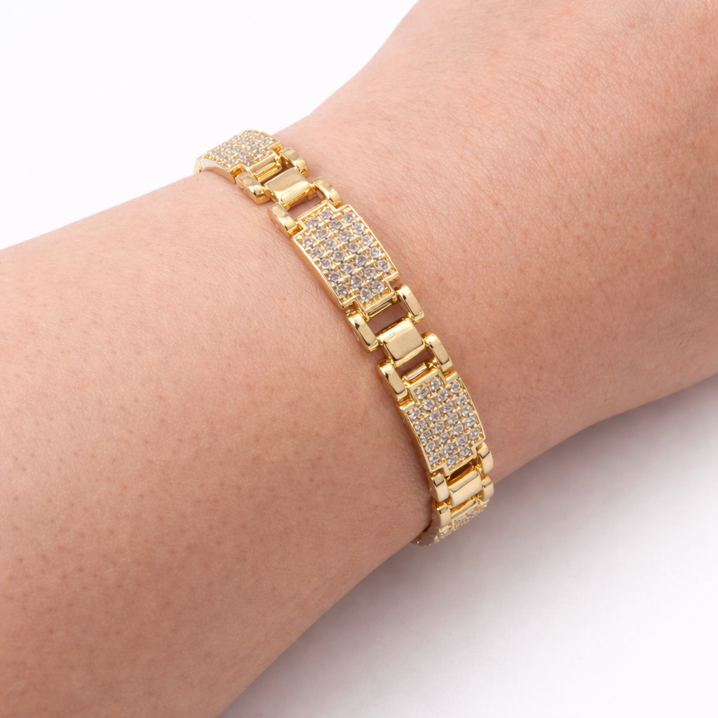 Golden Pavé Luxe Bracelet