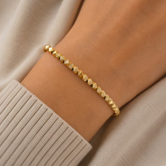 Pyramid Luxe Gold Bracelet