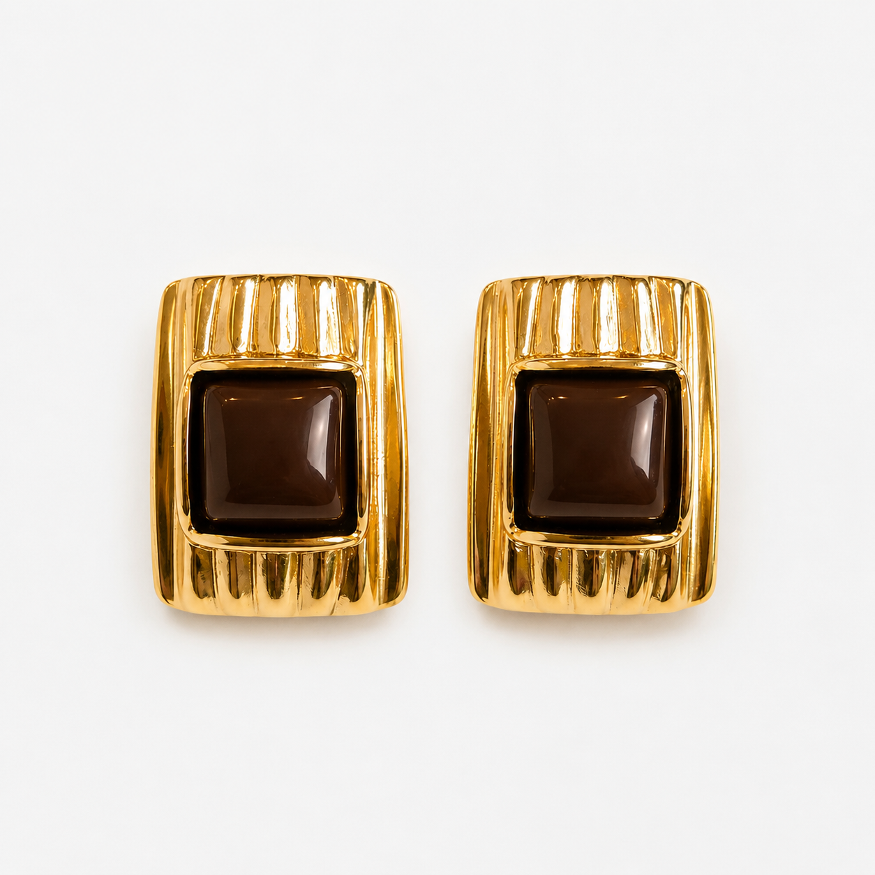 Espresso Luxe Gold Earrings