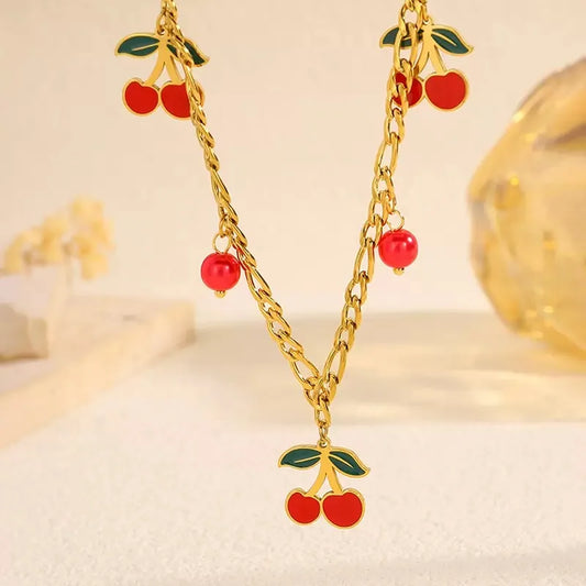 Cherry Charms Necklacw