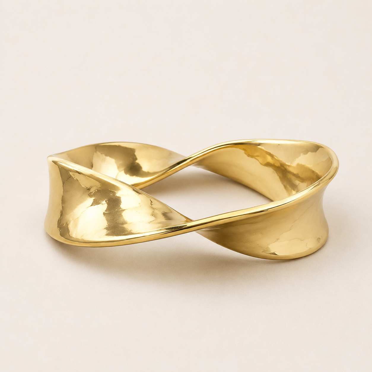 Sculpted Gold Twist Cuff
