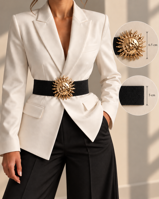 Solara Black Gold Sun Elastic Belt