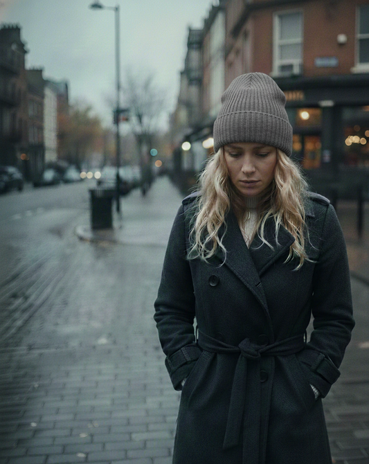 Ribbed Beanie (Grey)