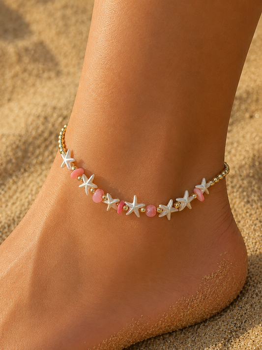 Blush Starfish Anklet