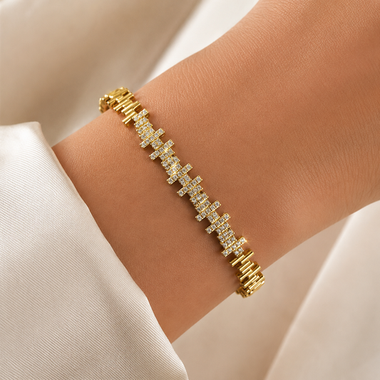 Luxe Rhythm Crystal Bracelet