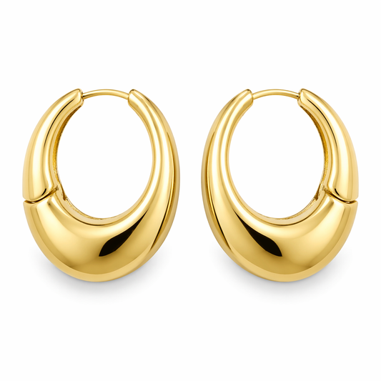 Gold-Plated Hoop Earrings