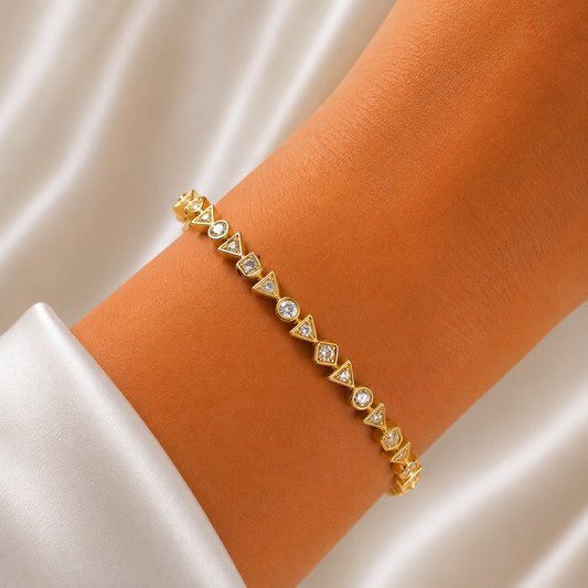 Geometric Crystal Luxe Bracelet