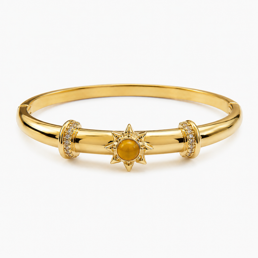 Solar Glow Gold Bangle