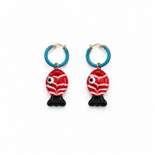 Candy Fish Hoop Earrings