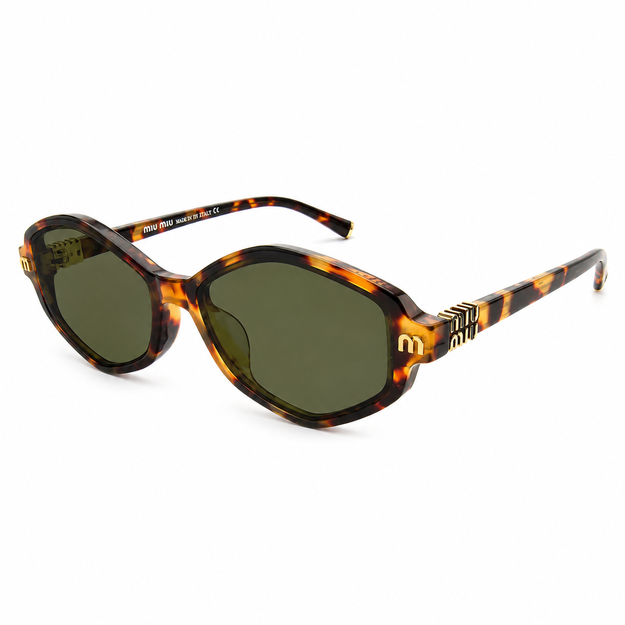 Olive Lens Tortoiseshell Statement Sunglasses