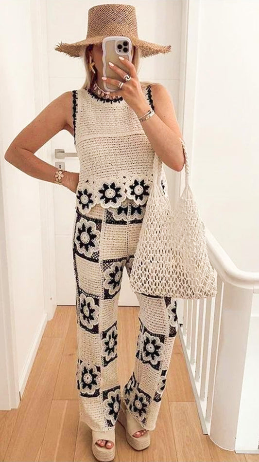 Boho Floral Crochet Set – 2 Pieces (fits up to size 42)