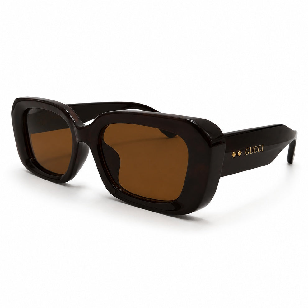 Dark Brown Oversized Square Sunglasses