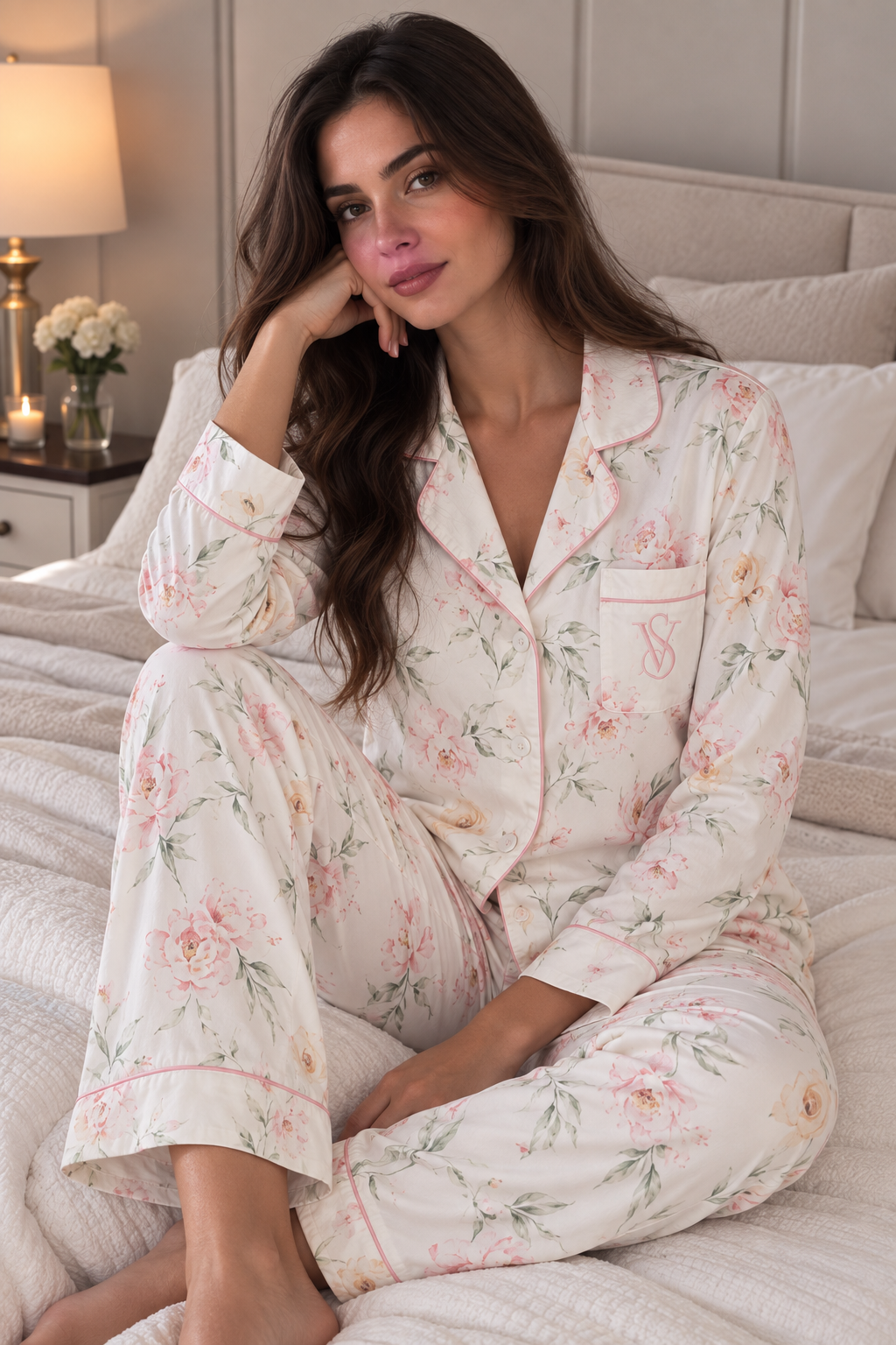 Soft Bloom Pajama Floral Set