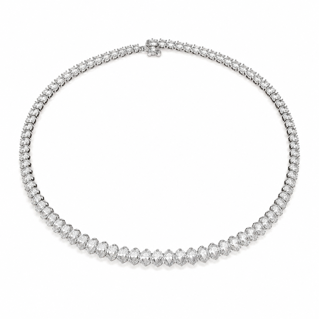 Crystal Open Choker – Silver
