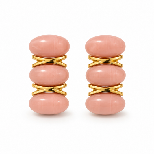Blush Pink Statement Earrings