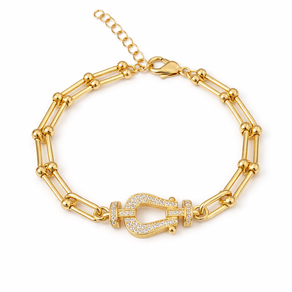 Golden Lyra Luxe Chain Bracelet