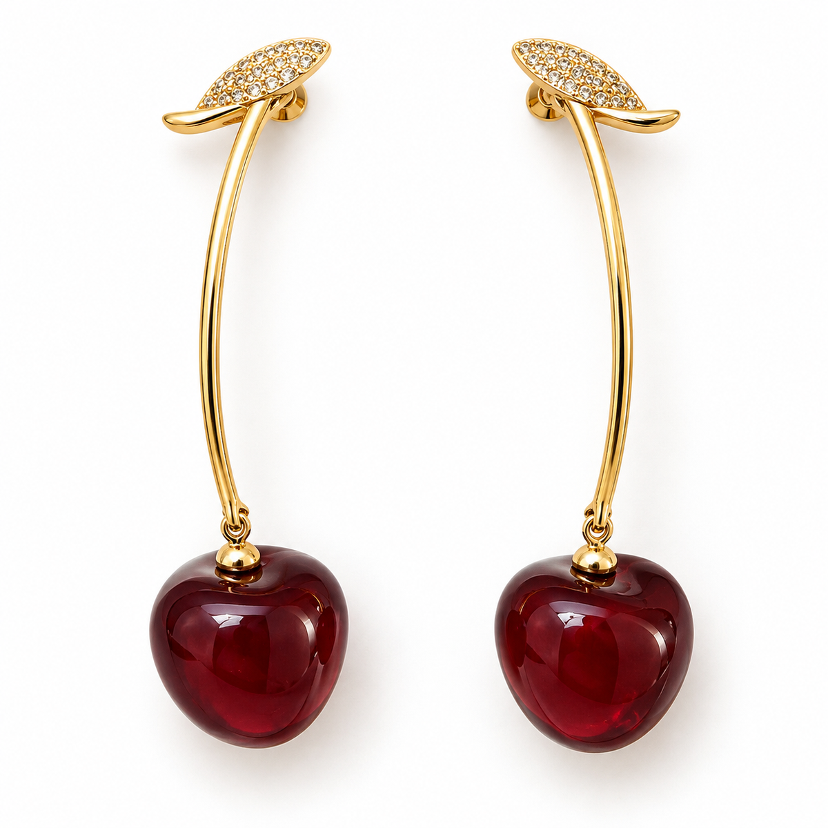 Bordeaux Cherry Drop Earrings 🍒