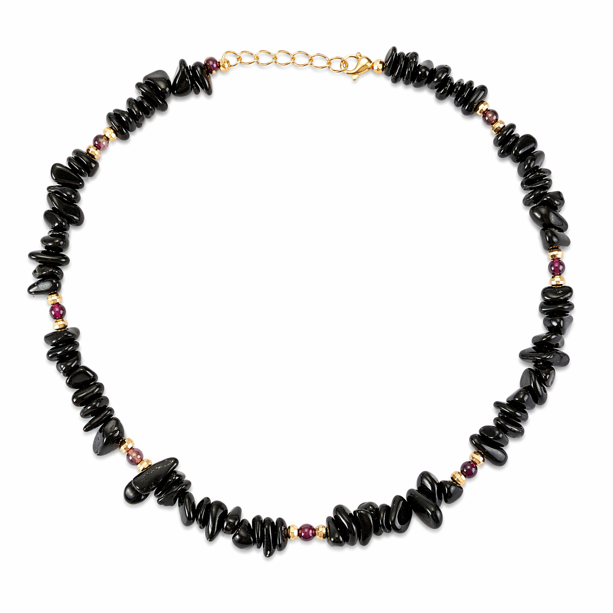 Midnight Obsidian Beaded Necklace