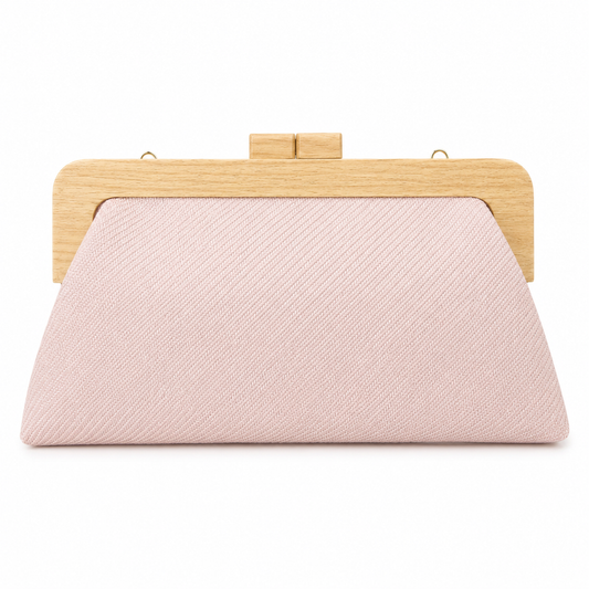 Blush Étoile Wooden Clutch