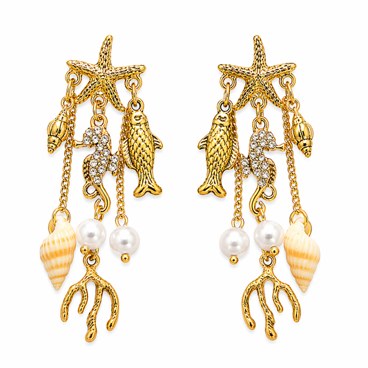 Ocean Treasure Charm Earrings
