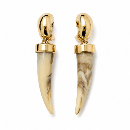 Ivory Horn Luxe Drop Earrings