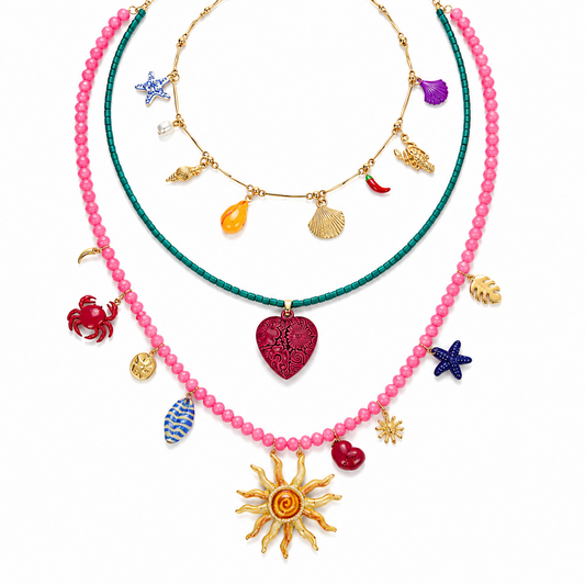Summer Charm Layered Necklace Set