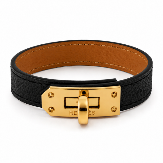 Midnight Noir Luxe Leather Bracelet