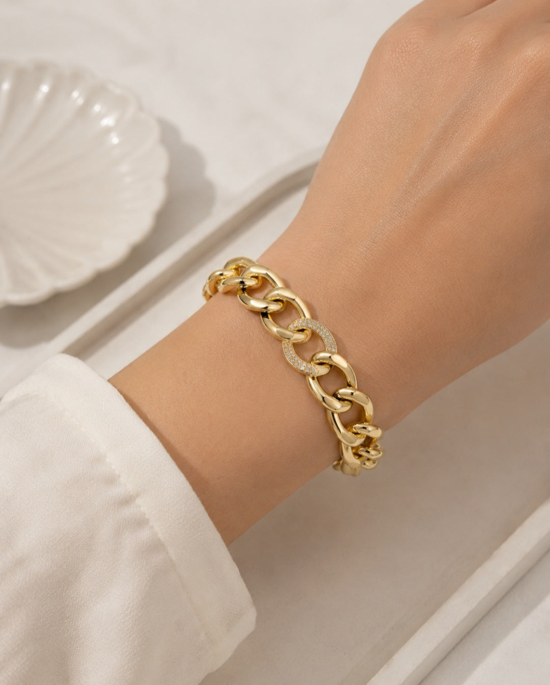 Crystal Link Chain Bracelet