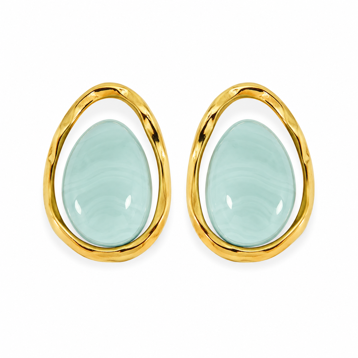 Seafoam Orbit Statement Earrings