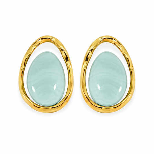 Seafoam Orbit Statement Earrings