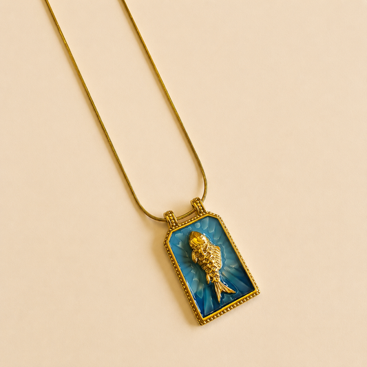 Ocean Treasure Fish Pendant Necklace