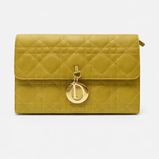 Golden Muse Quilted Clutch