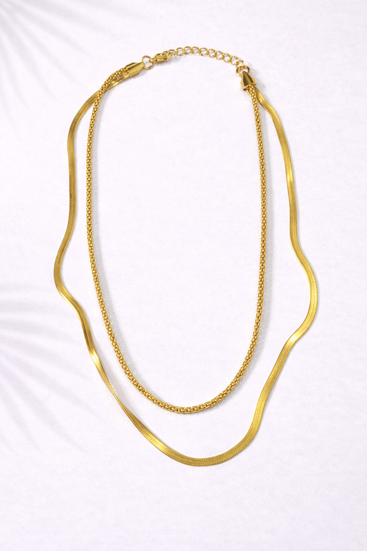 Double Layer Gold Glow Necklace