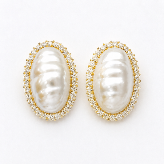 Perla Oval Earrings