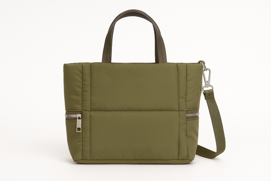 Olive Mist Puffer Bag 🌿