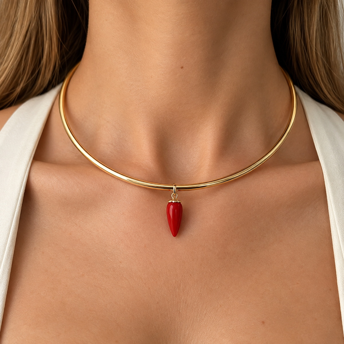 Spicy Chili Gold Choker