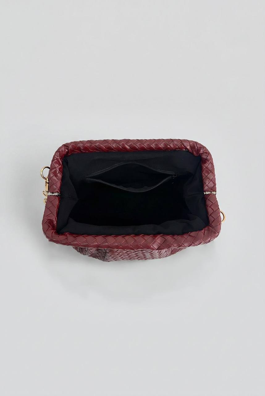 Bordeaux Woven Pouch Bag