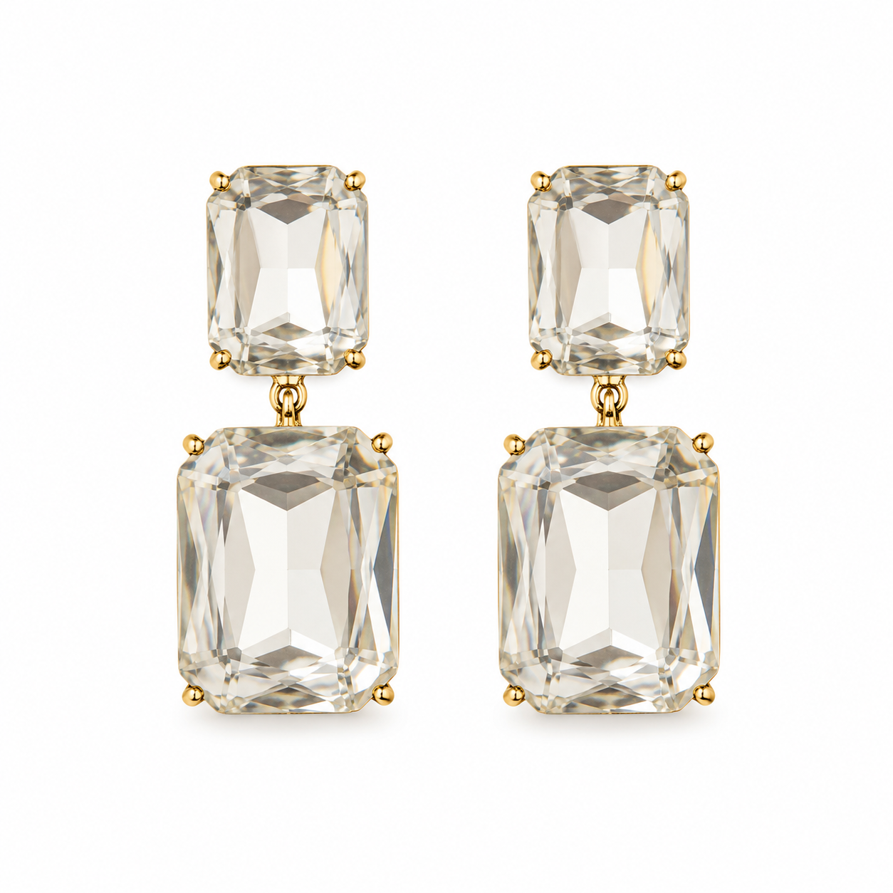 Crystal Radiance Drop Earrings