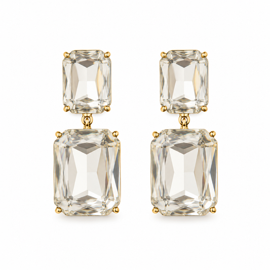 Crystal Radiance Drop Earrings